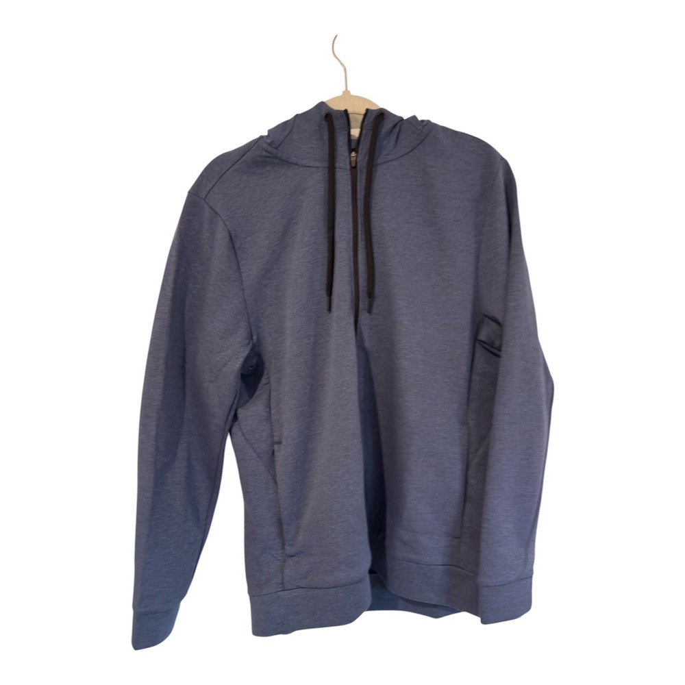 Members Mark Mens Active Full Zip Hoodie Blue Heather C53538 Size M